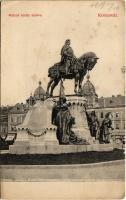 1909 Kolozsvár, Cluj, Mátyás király szobor / statue (EK)