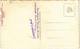 1940 Csongrád, Gróf Bolza (?) esküvője és írása a hátoldalon. photo (szakadás / tear)