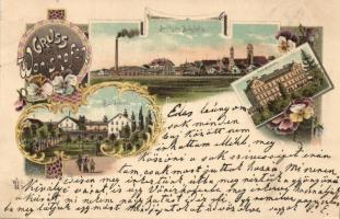 Wörishofen with railwaystation litho