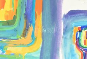 Rác András (1926-2013): Mozaikterv. Vegyes technika, papír. Jelzés nélkül. Lap széle kissé sérült. P...