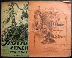 kb. 1920  2 db kottafüzet: Százezrek zenéje Musik-Welt + La Madone