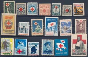 19 db külföldi Vöröskereszt levélzáró
