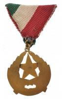 1957. "Munkás-Paraszt Hatalomért Emlékérem" aranyozott, zománcozott bronz kitüntetés mells...