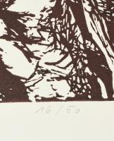 Bálványos Huba (1938-2011): Bartók emléklap. Linómetszet, papír. Jelzett. Számozott (16/50). Az 1981...