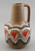 Retro kerámia váza. Kézzel festett mázas kerámia m: 21 cm