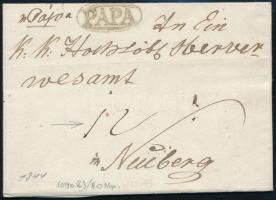 1844 Portós levél "PÁPA"