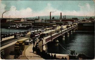 1907 Belfast, Queen's Bridge, tram (EK)