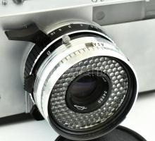 Zorki (Zorkij) 10 távmérős fényképezőgép, Industar-63 45mm f/2.8 objektívvel, eredeti bőr tokjában