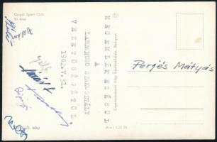 1962 A Csepel SC labdarúgó szakosztály vezetősége által saját kézzel aláírt megemlékezés Perjés Máty...