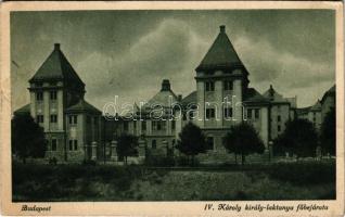 1944 Budapest XI. Sashegy, IV. Károly király laktanya főbejárata (fa)