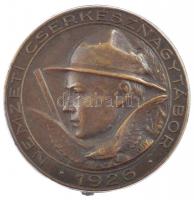 Sződy Szilárd (1878-1939) 1926. Nemzeti Cserkésznagytábor Cu jelvény (28,5mm) T:2 tűhiány Hungary 1926. Nemzeti Cserkésznagytábor Cu badge. Sign.: Szilárd Sződy (28,5mm) C:XF missing needle