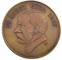Stanzel Antal (1938-1998) 1987. Dr. Kresz Géza 1887 / 100 éves a Mentésügy 1887-1987 kétoldalas bronz emlékérem, (60mm) T:1-