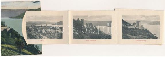 1913 Visegrád, Salamon-torony. leporellólap 10 képpel (fl)
