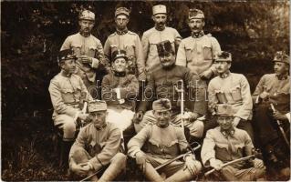 1909 Osztrák-magyar katonák csoportképe / Austro-Hungarian K.u.K. military, group of soldiers. photo