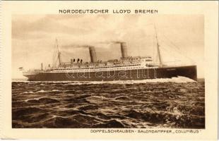 Doppelschrauben-Salondampfer Columbus Norddeutscher Lloyd Bremen / German ocean liner (EK)