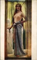 Sculptura / La Sculpture / Erotic nude lady art postcard. Salon J.P.P. 2187. s: Max Nonnenbruch (EK)