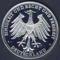 NSZK 1990. "Német Egység" Ag 20g T:PP