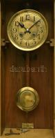 Art deco falióra. Ingajáratos, fazettált üveggel, jó állapotban. Két kulccsal, réz számlappal 70 cm