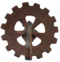 1941. "I. Üzemi Dalosünnep Budapest 1941 - MDEOSZ" zománcozott bronz jelvény, "BOCZÁN...