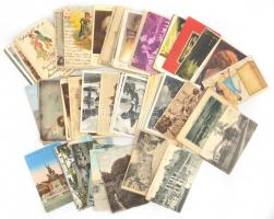 Kb. 100 db főleg RÉGI történelmi magyar és külföldi város és motívum képeslap vegyes minőségben / Cc...