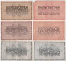 1946. 10.000AP-1.000.000AP (6db, 4xklf), közte 1.000.000AP fordított címerrel (2x) T:III,III-