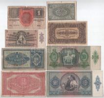 1916-1941. 8db-os vegyes bankjegytétel T:III,III-