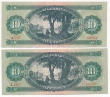 1962. 10Ft (2x) T:III szép papír
Adamo F6