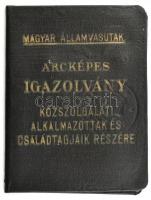 1950-54 Keresztury Dezsőné szül Scheiber Mária (19?-1975) zongoraművésznő, Keresztury Dezső (1904-1996) tanár, író, politikus feleségének fényképes MÁV igazolványa, sajátkezű aláírásával