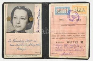 1950-54 Keresztury Dezsőné szül Scheiber Mária (19?-1975) zongoraművésznő, Keresztury Dezső (1904-19...