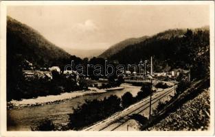 1941 Rahó, Rachov, Rahiv, Rakhiv; Terebesi Fehérpatak, vasúti sín, híd / river, railway track, bridge