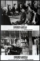 cca 1971 ,,Szertartás - Az utolsó Sakurada című japán film jelenetei és szereplői, 15 db vintage produkciós filmfotó, ezüst zselatinos fotópapíron, a használatból eredő (esetleges) kisebb hibákkal, 18x24 cm