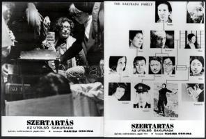 cca 1971 ,,Szertartás - Az utolsó Sakurada" című japán film jelenetei és szereplői, 15 db vinta...