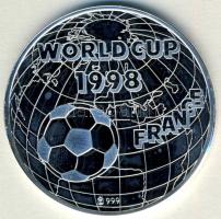 Franciaország 1998. "Futball világbajnokság - Csehszlovákia" Ag 21,5g T:PP