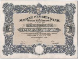 Budapest 1924. "Magyar Nemzeti Bank" magyar, angol, francia, német és olasz nyelvű részvén...