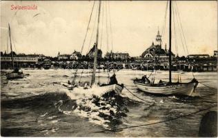 1911 Swinoujscie, Swinemünde; fishing boats (fl)