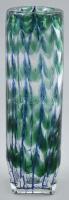 Muranoi üveg váza. Többrétegű, anyagában színezett, hibátlan 24 cm