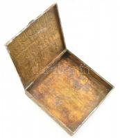 Réz dobozka egyiptomi mintával 14x14 cm