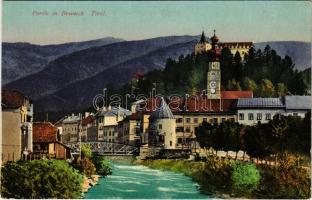 Bruneck, Brunico (Südtirol); Partie in Bruneck / bridge, castle (EK)