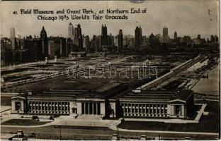 Chicago, Field Museum and Grant Park at Northern End of Chicago 1933 Worlds Fair Grounds