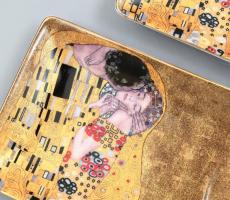 Gustav Klimt két személyes mokkás készlet díszdobozban. Matricás, jelzett, hibátlan