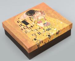 Gustav Klimt két személyes mokkás készlet díszdobozban. Matricás, jelzett, hibátlan