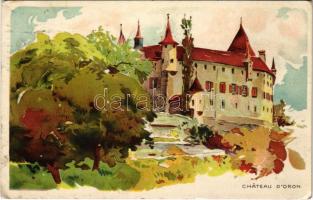 1914 Oron-le-Chatel, Chateau / castle. Peter Kohler Vevey litho (EK)