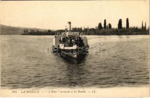 La Bouille, "L'Élan" arrivant a La Bouille / arriving steamship (EK)