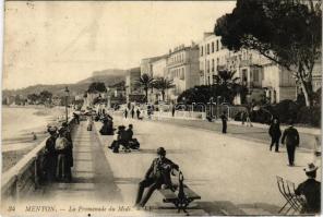 1911 Menton, La Promenade du Midi