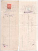 Budapest 1925-1936. 6db váltó kitöltve, okmánybélyegekkel, bélyegzésekkel T:III