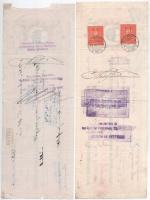 Budapest 1925-1936. 6db váltó kitöltve, okmánybélyegekkel, bélyegzésekkel T:III