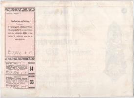 Szombathely 1926. "Vasmegyei Általános Takarékpénztár Részvénytársaság" részvénye 50P-ről ...