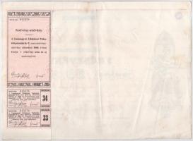 Szombathely 1926. "Vasmegyei Általános Takarékpénztár Részvénytársaság" részvénye 50P-ről ...