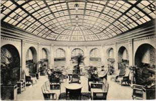 1910 Dresden, Weisser Hirsch, Dr. Lahmanns Sanatorium, Wintergarten / interior (EK)