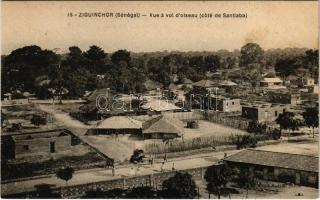 Ziguinchor, Vue a vol doiseau (cote de Santiaba) / general view